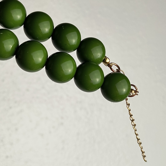 Jewelry Dish Saucer Bundle of 4 Green Gold Tone - Picture 6 of 7